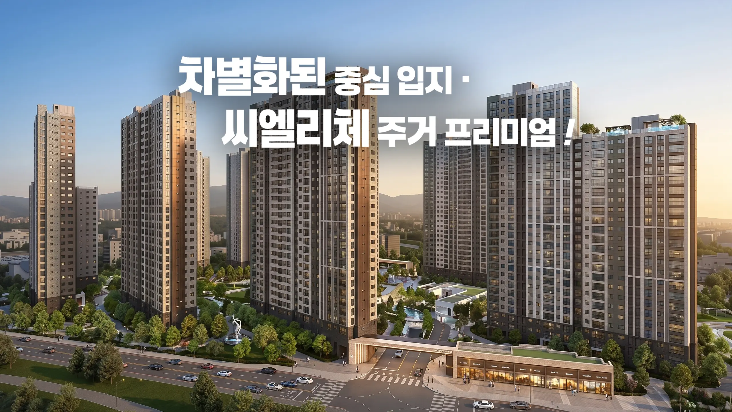 청주 푸르지오 씨엘리체 조경투시도